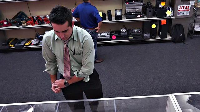 Real straight guy ass-bummed by pawn shop owner