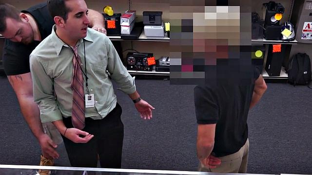 Real straight guy ass-bummed by pawn shop owner