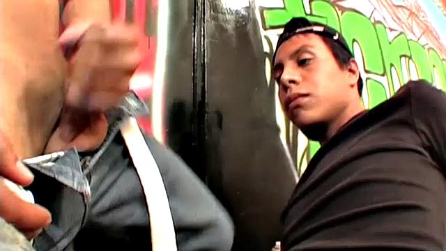 One boy wants to see how big his friend's cock is and it isn't long before he has that big uncut boner in his mouth. By the time they are naked, each has enjoyed the taste of the other's dick.