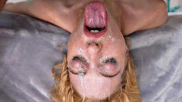 Petite dominated in her throat by rough fucker