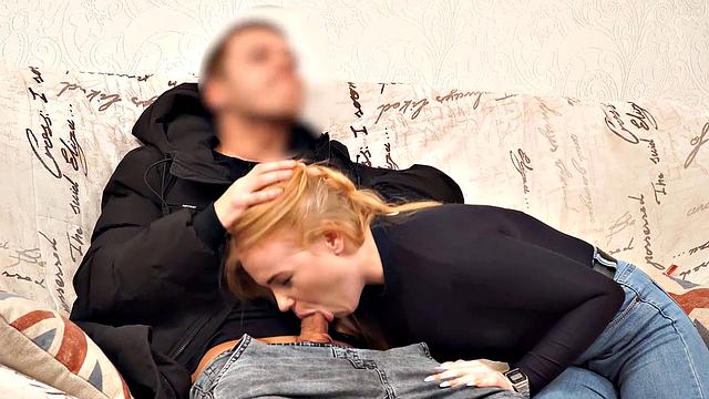 DEBT4k. Young debt collector seduces the red-haired waitress