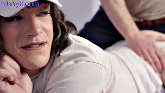 Cute tennis femboy in outfit gets fucked in ass