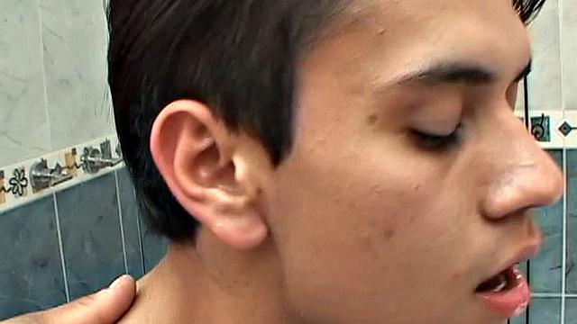 After a game of soccer, young Latinos Deivy and Marcos head for the showers. The boys can't resist each other and soon they're sucking on each other's big uncut cock.