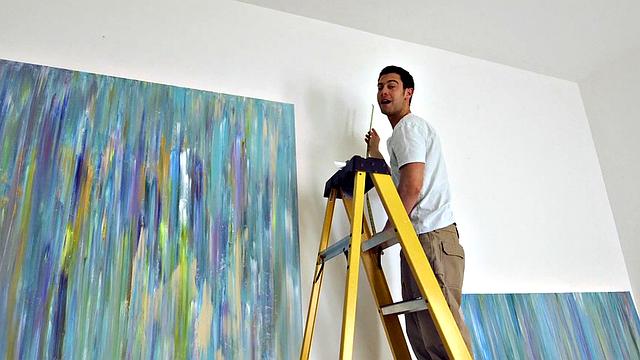 Katie, the tattooed blonde, gets her pussy licked in reverse cowgirl and high heels