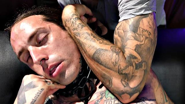 Inked stud sucked before erotic frottage until cumming