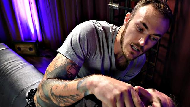 Inked stud sucked before erotic frottage until cumming