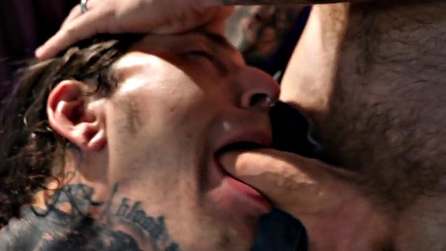 Inked stud sucked before erotic frottage until cumming