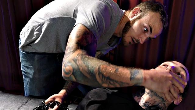 Inked stud sucked before erotic frottage until cumming