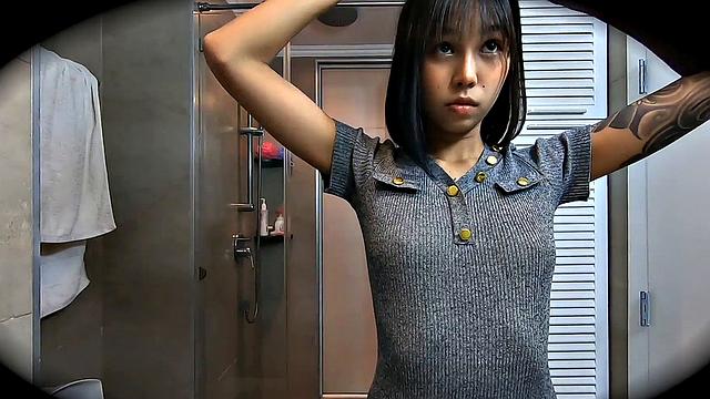 CUTE THAI EMO CHICK GETS CREAMPIE SURPRISE ON CAMERA