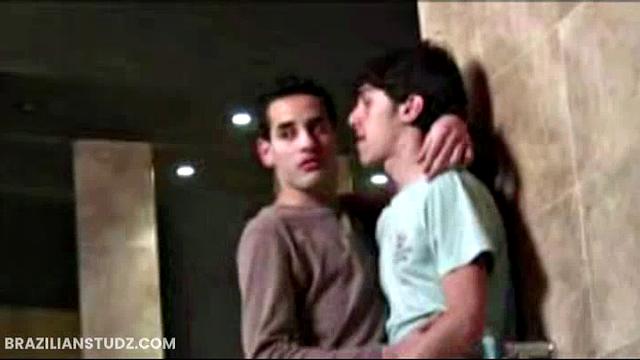 Latinos Esteban Mendoza and Miguel Montalvo are so into each other's cocks they don't notice Hernan enjoying the show.