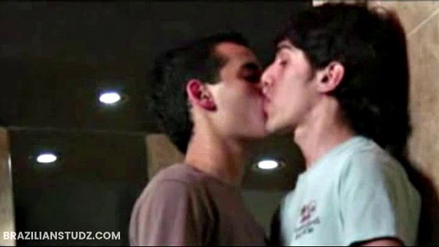 Latinos Esteban Mendoza and Miguel Montalvo are so into each other's cocks they don't notice Hernan enjoying the show.