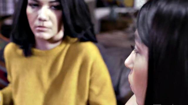 Brunette tattooed slut licks and kisses pierced lesbian's ass before devouring her wet pussy