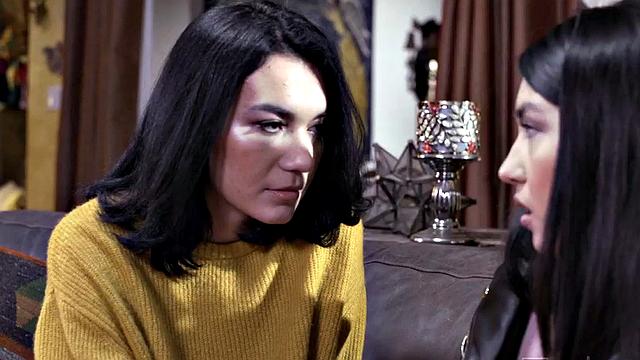 Brunette tattooed slut licks and kisses pierced lesbian's ass before devouring her wet pussy