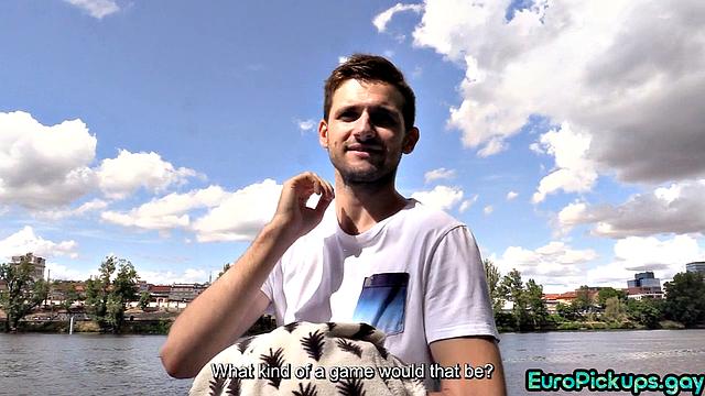 pulled twink deepthroating outdoor