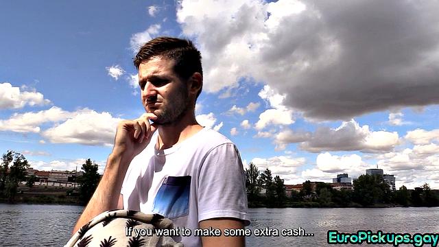 pulled twink deepthroating outdoor