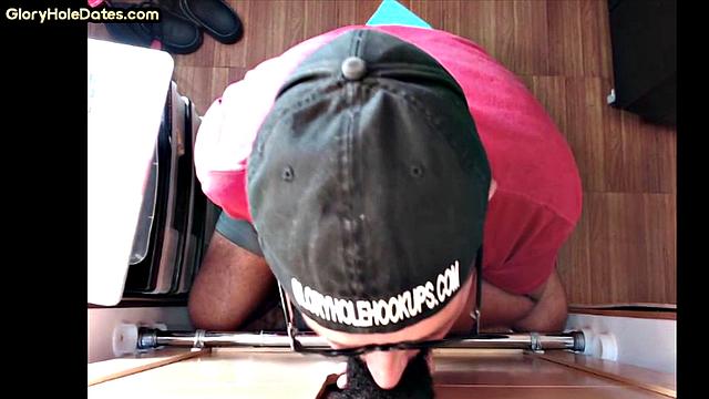 IR gloryhole mature gets fucked in ass after BJ