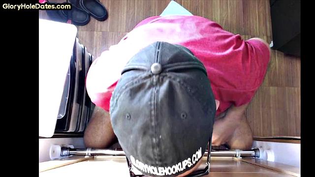 IR gloryhole mature gets fucked in ass after BJ