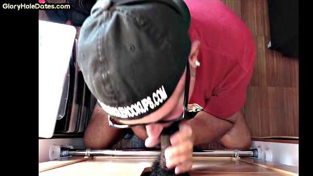 IR gloryhole mature gets fucked in ass after BJ