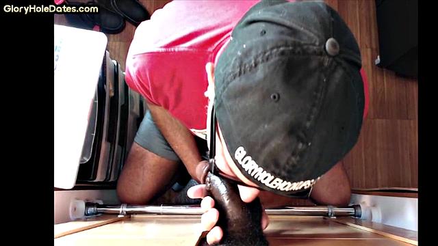 IR gloryhole mature gets fucked in ass after BJ