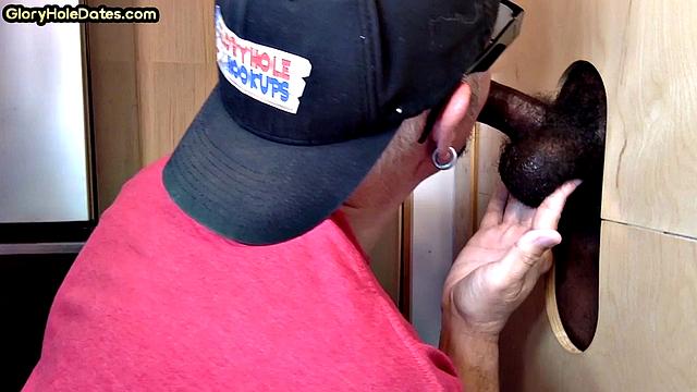 IR gloryhole mature gets fucked in ass after BJ