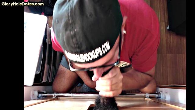 IR gloryhole mature gets fucked in ass after BJ