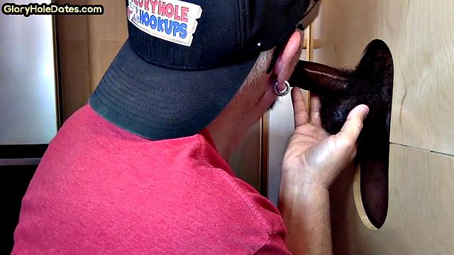 IR gloryhole mature gets fucked in ass after BJ