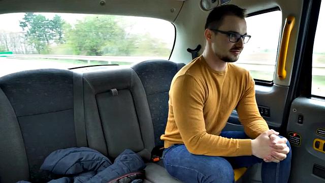 Cocksucking cab driver banged in car after pussy licking