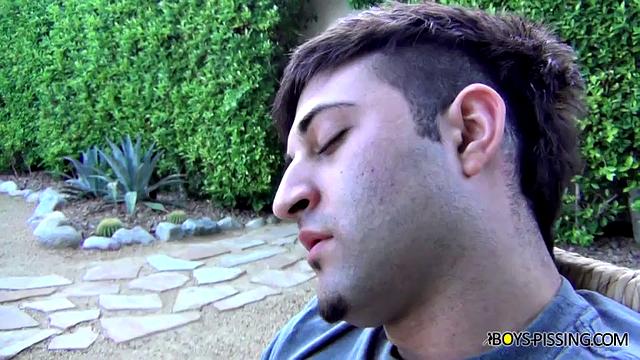 Michael Dora Peeing Outdoors - Michael Dora