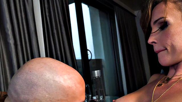 TS tattooed amateur with pussy licked by TS MILF