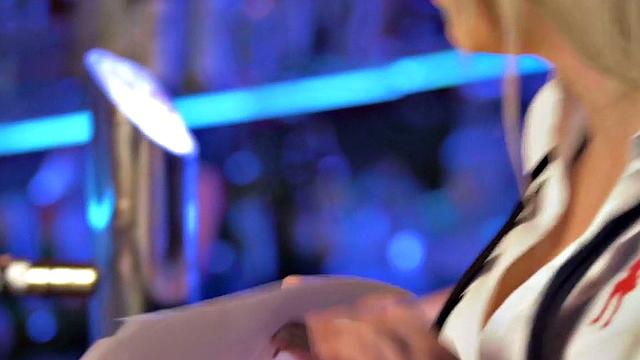 Big-titted secretary sucks cock and gets pounded after work