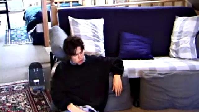 Jayden has just started warming up to his porn video when Lukas shows up. Innocent-looking Jayden, with his fresh face and long hair, makes a nice contrast to the goateed Lukas, who shows up with spiked hair and an edgy punk look.