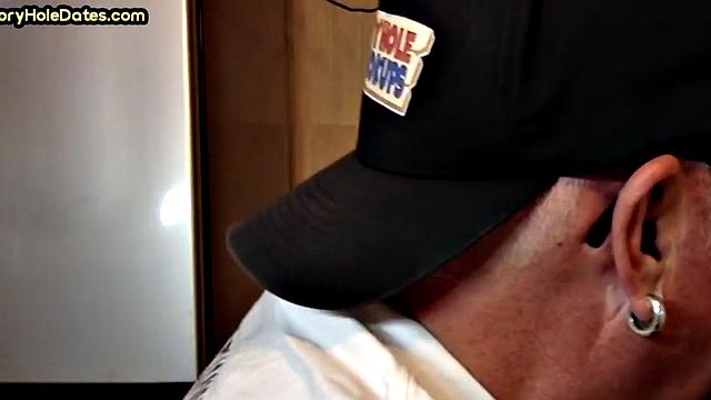 Gloryhole DILF Fills Mouth with Load in Homemade Video