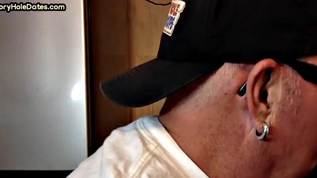 Gloryhole DILF Fills Mouth with Load in Homemade Video