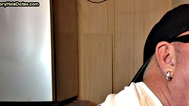 Gloryhole DILF Fills Mouth with Load in Homemade Video