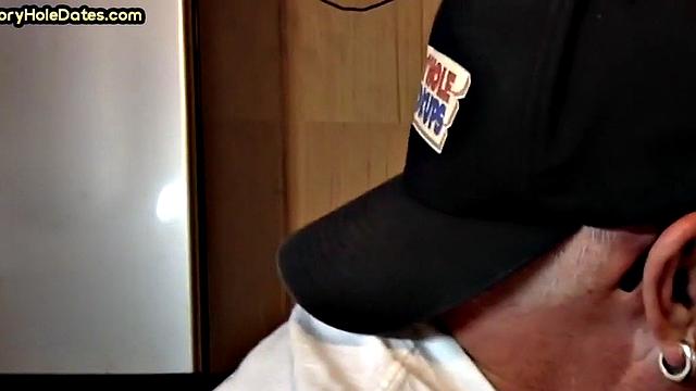 Gloryhole DILF Fills Mouth with Load in Homemade Video