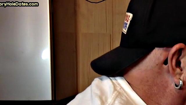 Gloryhole DILF Fills Mouth with Load in Homemade Video