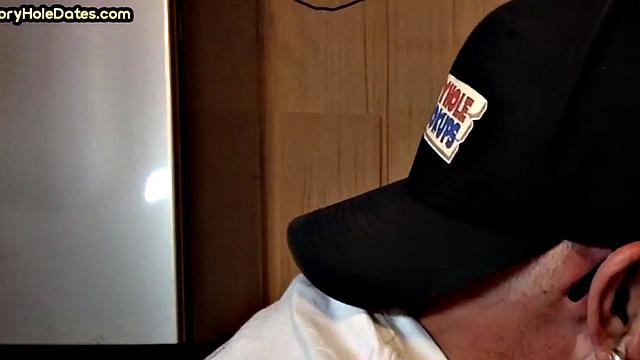 Gloryhole DILF Fills Mouth with Load in Homemade Video