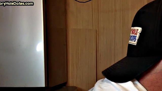 Gloryhole DILF Fills Mouth with Load in Homemade Video