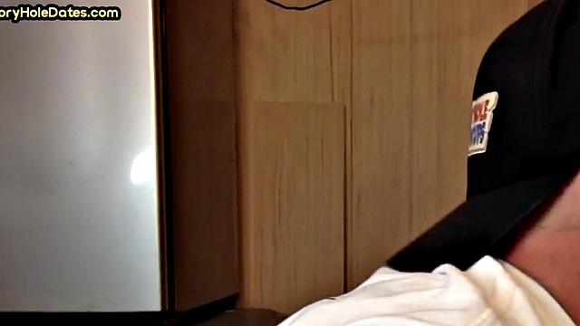 Gloryhole DILF Fills Mouth with Load in Homemade Video