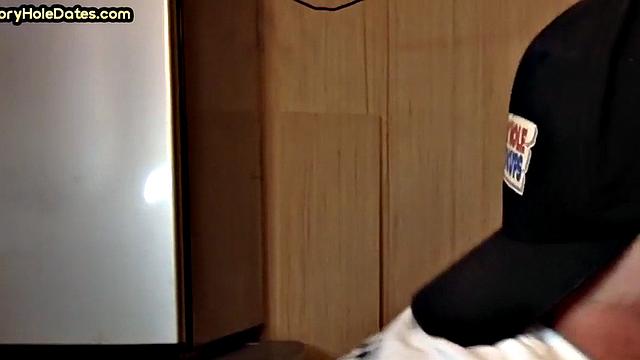 Gloryhole DILF Fills Mouth with Load in Homemade Video