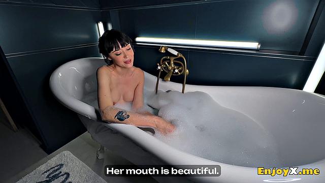 Hot lezzies jerking with vibrator, Catherine in Reflection - impressive action!