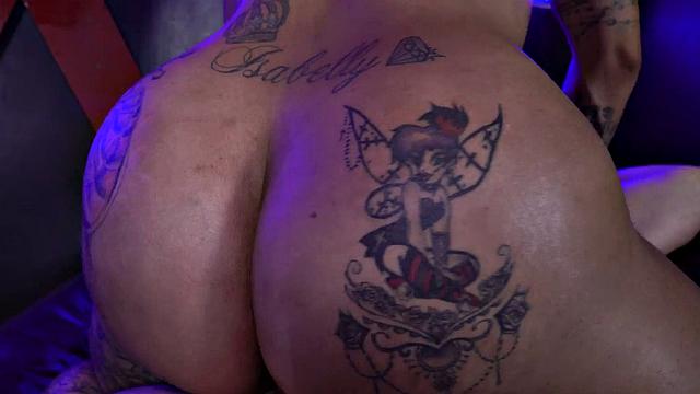 Inked Latina with tattoos drilled hard in her tight butt after deepthroating and cowgirl riding