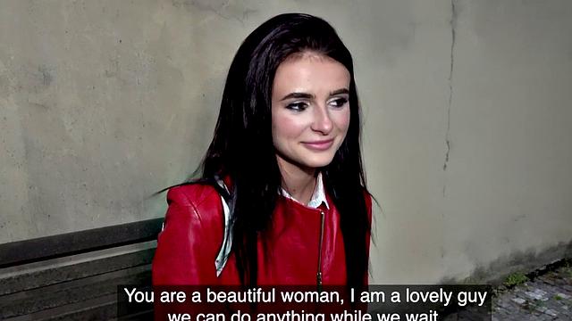 Pickedup euro publicly fucked before sucking cock in duo