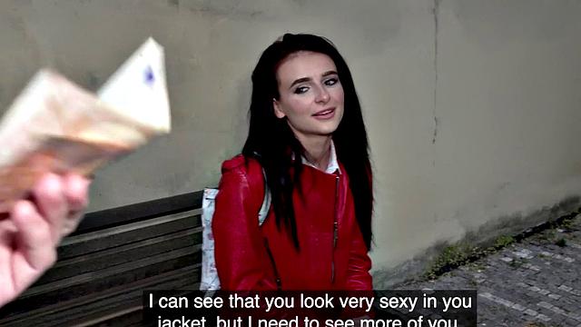 Pickedup euro publicly fucked before sucking cock in duo