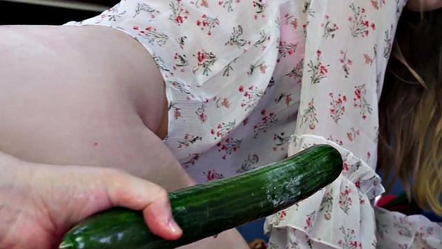 Watch Jessica Kay's ass get plugged and her mask ripped off while she dominates in kinky food play