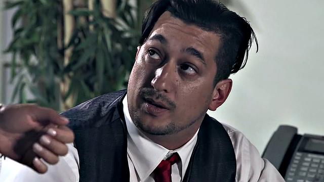 Episode 1 of Flesh - The Firm: Hot Latina gets her tight pussy drilled from behind and in reverse cowgirl position!