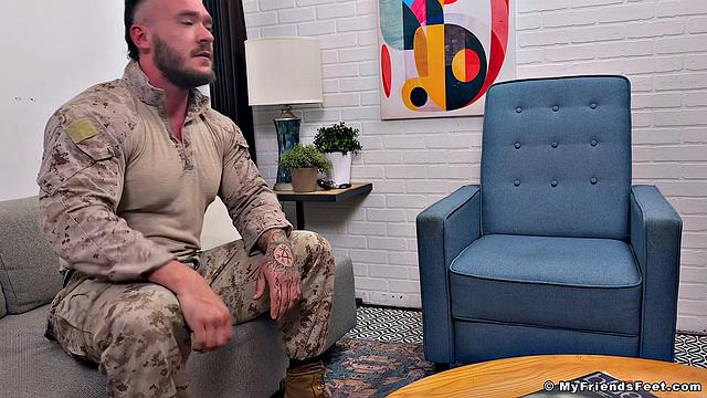 Marine Scott Holliday Gets Worshiped Till He Cums - Scott Holliday