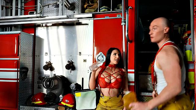 Squirting MILF Gets Fucked By A Firefighter