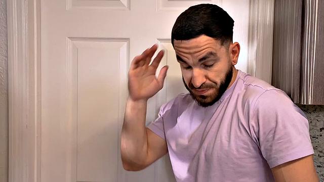 Latina babe gets her tight pussy creampied by a hard cock in the bedroom