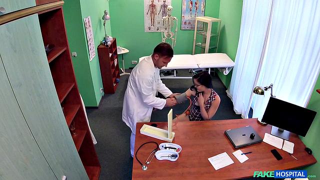 Sexy Babe Orgasms on Doctor's Penis